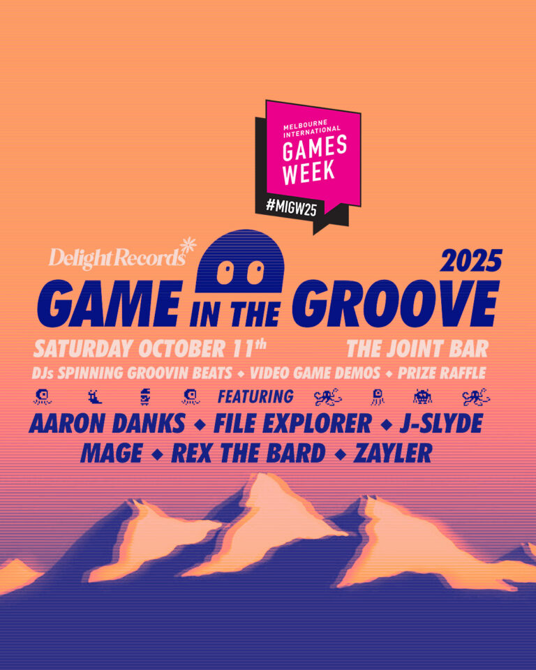 Game in the Groove 2025 in Melbourne for Melbourne International Games Week #migw25